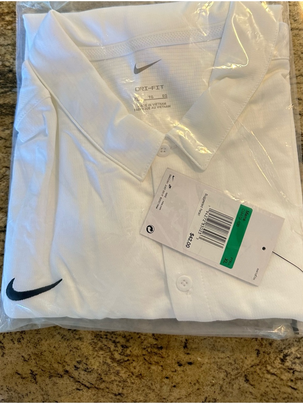 NWT Men’s Nike polo, white XL